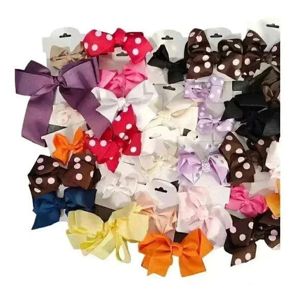 Lot of 108 Hair Bows for Girls - Colorful Accessories - Perfect for Party Gifts - Picture 3 of 4